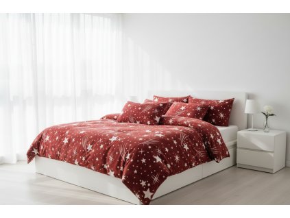 mikroplyšové povlečení 9sky červená