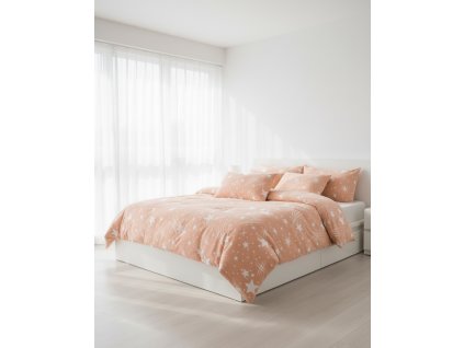 mikroplyšové povlečení 9sky meruňka