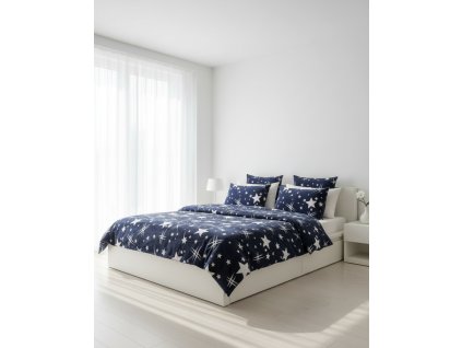 mikroplyšové povlečení 9sky modrá