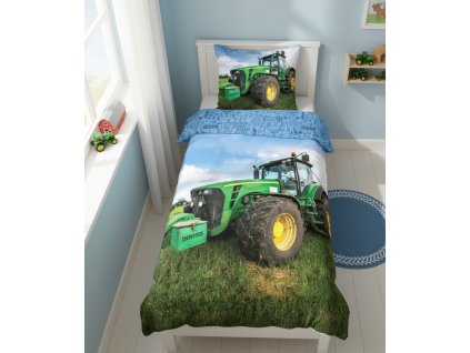 povlečení traktor zelený