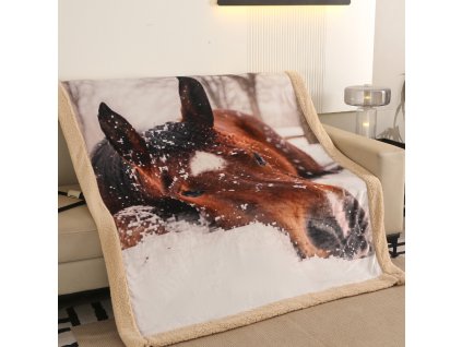 microflanelova deka s berankem zasnezena pohadka