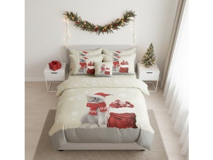 Vánoční povlečení KOČIČKA CUTE