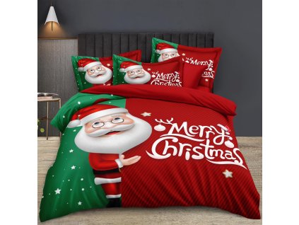 7DÍLNÉ 3D POVLEČENÍ - MERRY CHRISTMAS - SANTA