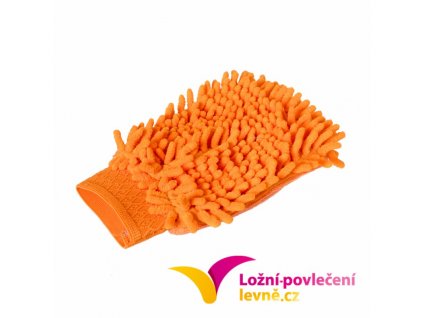 Mycí houba (rukavice) na auto z mikrovlákna 2 ks - oranžová