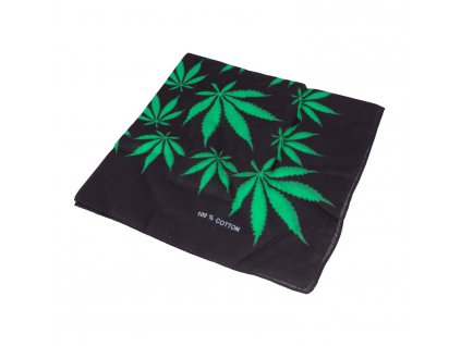 ŠÁTEK BAVLNĚNÝ, ČERNÝ - GANJA