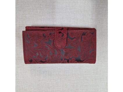Dámská kožená peněženka WILD - červená