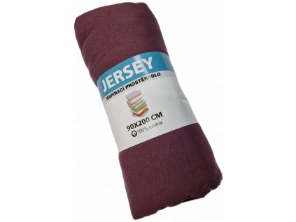 Prostěradlo jersey 90x200 tmavě fialové