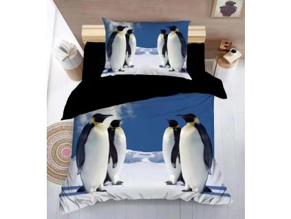 Oboustranné 3D povlečení Penguins