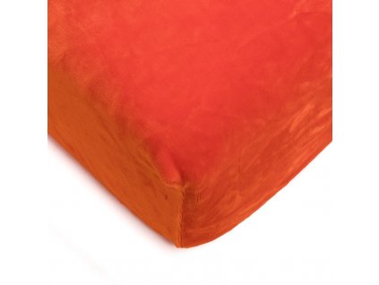 Mikroflanelové prostěradlo 90x200 cm - Oranžová