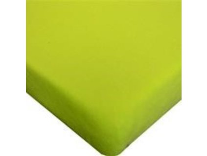 JERSEY prostěradlo žlutozelené 90x200cm