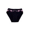 Dámské bavlněné kalhotky Květ VĚTŠÍ VELIKOS - černá