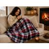 Fleece deka Anglické kostky Red 150×200 cm