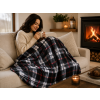 Fleece deka Anglické kostky Black 150×200 cm