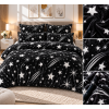 Mikroplyšové povlečení Starlight Black 140×200 cm