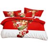 Vánoční 3D povlečení červené - Punčocha s nadílkou
