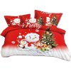 Vánoční francouzské 3D povlečení - Sněhulák Merry