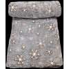 Svítící mikroplyšová deka Hvězdičky šedá