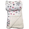 Mikroplyšová deka s beránkem VLOČKY bílá
