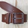 Pánský kožený pásek HNĚDÝ