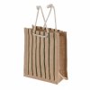 Jutová Taška mala pruhy gift bag