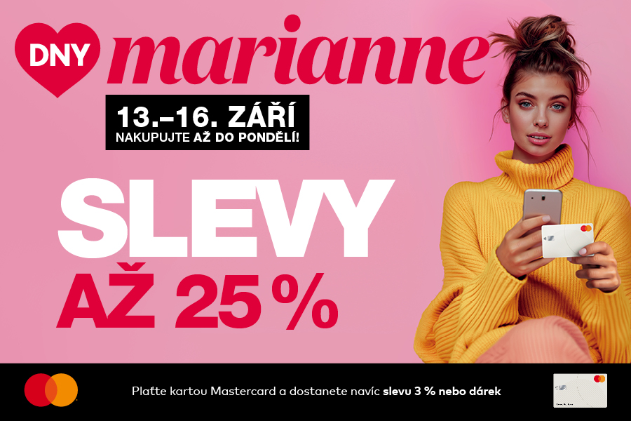 Nakupujte se slevou 25 %. Dny Marianne jsou tady!