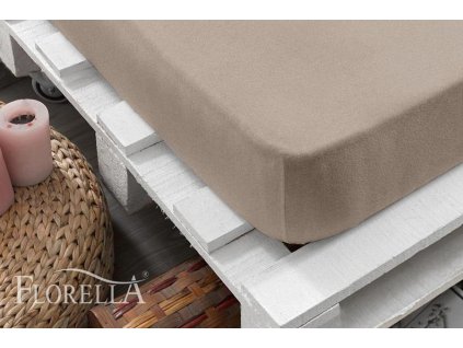 Prostěradlo Zwirn Jersey Elastan Taupe (Varianty 90-100x200 cm)