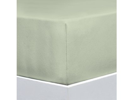 JE19FD Avance Jersey Elastan Spannbetttuch 7727 pastell grün Ecke Naht