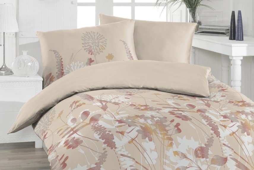 Levně Florella Flanelové povlečení Inas Beige Rozměr: 70x90 + 140x200 cm