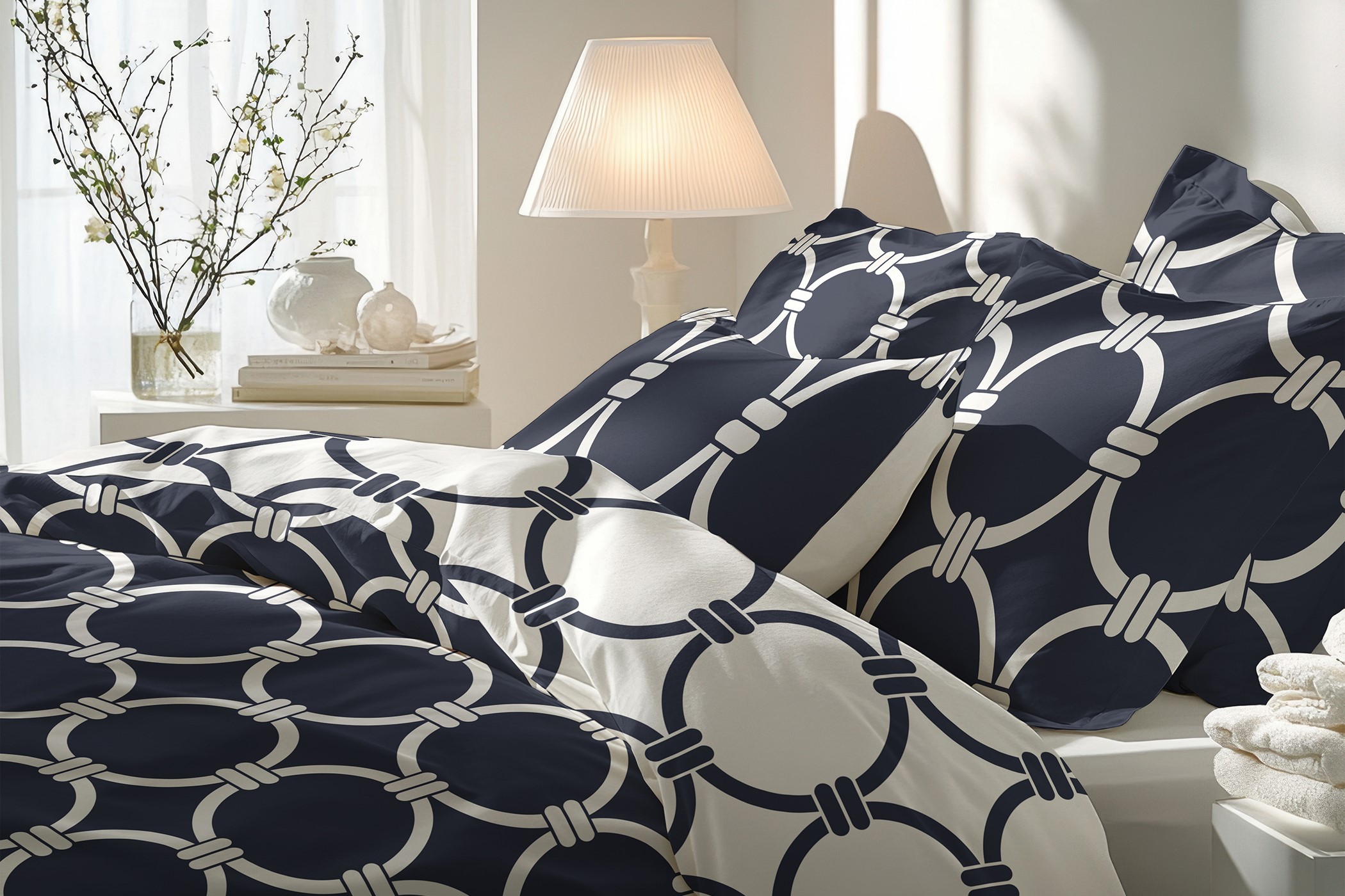 Florella Povlečení Kogge Blau Rozměr: 70x90 + 140x200 cm (zdarma povlak 40x80 cm)