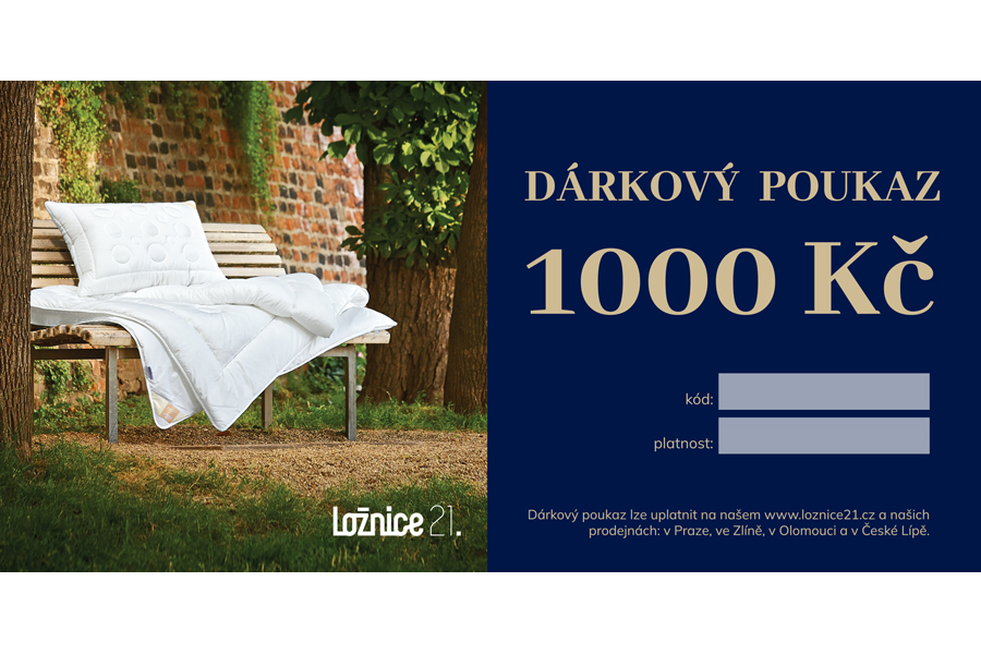 Dárkový poukaz v hodnotě 1000 Kč