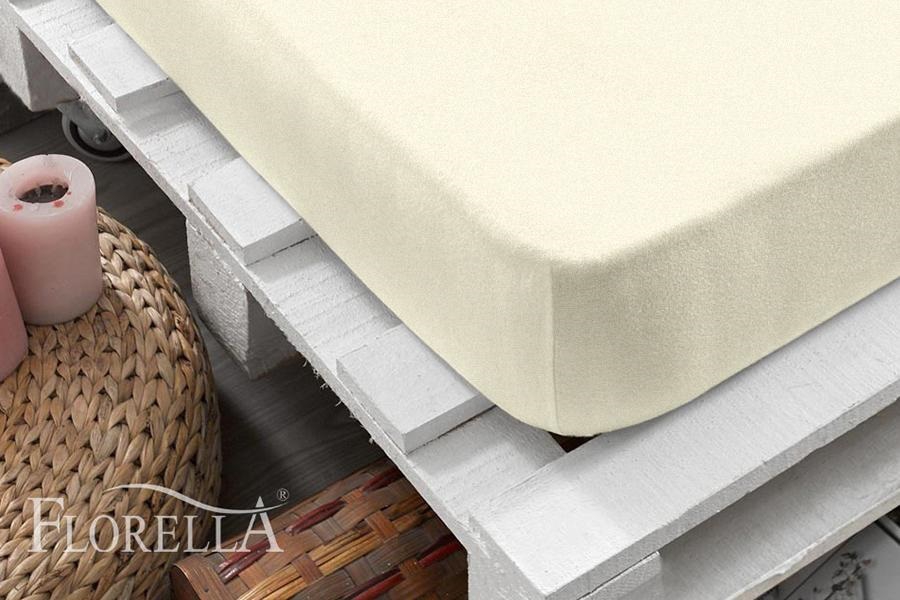 Levně Florella Prostěradlo Zwirn Jersey Elastan Alabaster Zvolte jeden rozměr prostěradla: 90-100x200 cm