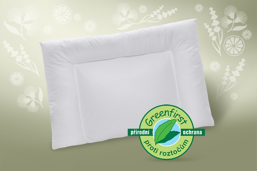 Picaso manufactury Dětský polštář Greenfirst s protiroztočovou úpravou Rozměr: batole 40x60 cm