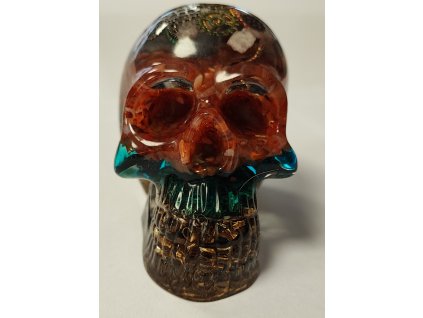 7113 orgonit lebka karneol lapis lazuli 8x7x10cm