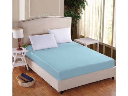 728474 728474 prosteradlo deluxe mako jersey s lycrou svetle modra