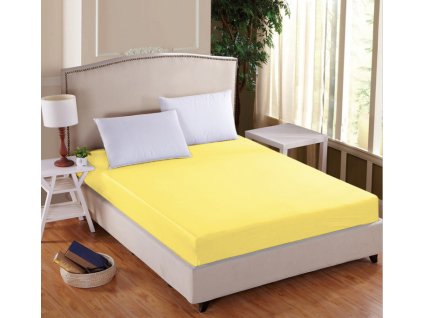 728477 728477 prosteradlo deluxe mako jersey s lycrou svetle zluta