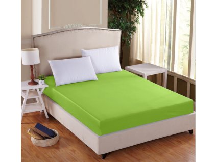 728482 728482 prosteradlo deluxe mako jersey s lycrou zelena kiwi