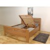 Postel Verdon 140x200cm (materiál dub, přední čelo s patou(předním čelem), úložný prostor textil)