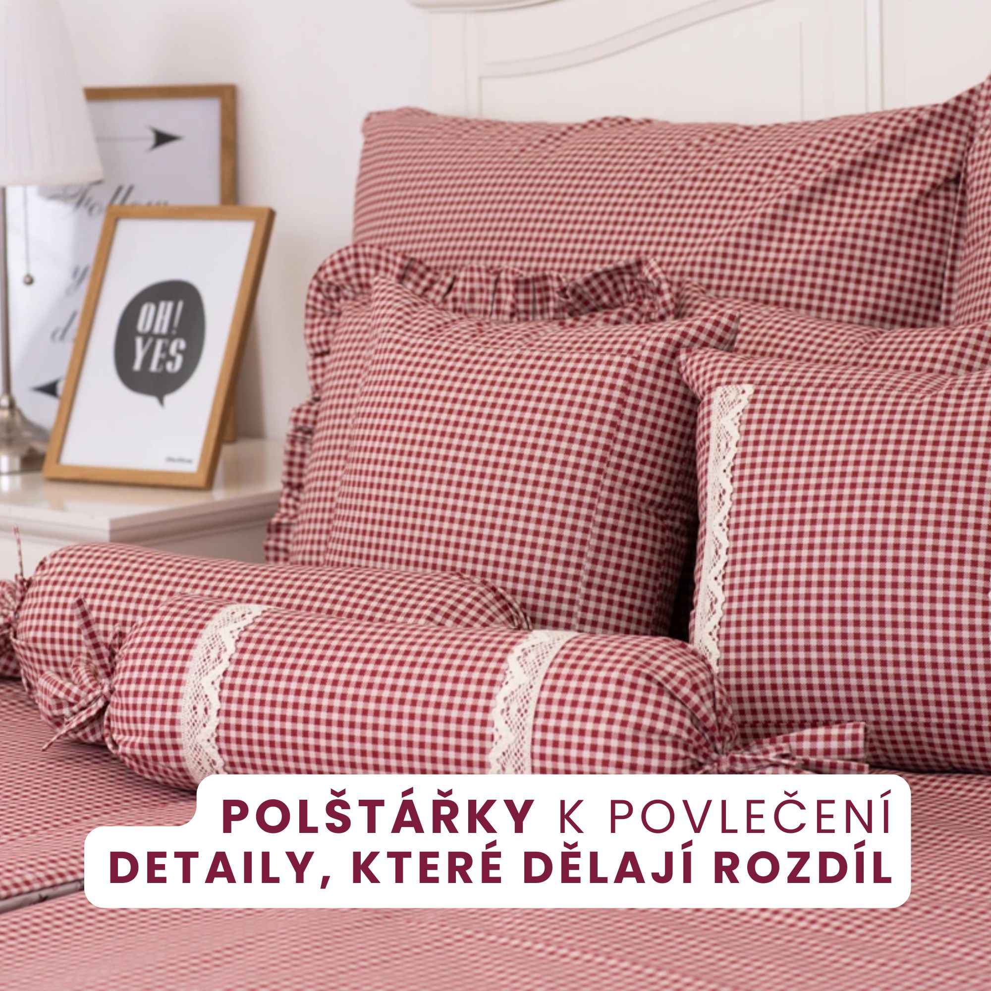 Polštářky k povlečení - detaily, které dělají rozdíl