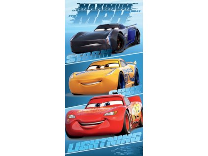 Osuška dětská CARS 63mph (Název Osuška 75/150 cm, Barva Modrá)