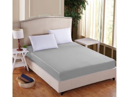 Prostěradlo MAKO JERSEY DELUXE šedé (Název 90x200x30 cm (skladem), Barva Šedá)