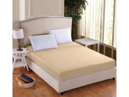 Prostěradlo MAKO JERSEY DELUXE smetanové (Název 90x200x30 cm (skladem), Barva Béžová)