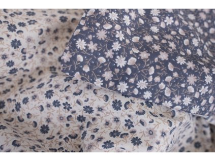 Přehoz, letní deka MODRÉ KYTIČKY poz/neg (Název Přehoz, přikrývka 140x200 cm, Barva Modrá)