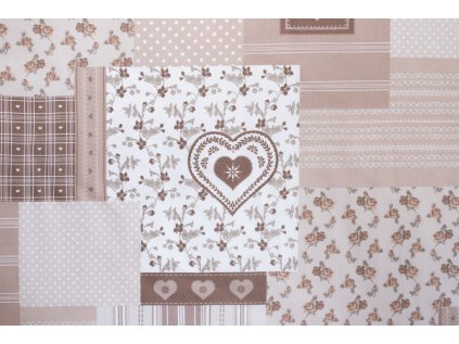 BAVLNA PATCHWORK béžový (Název Hladká bavlna (140 g/m2), Barva Hnědá)