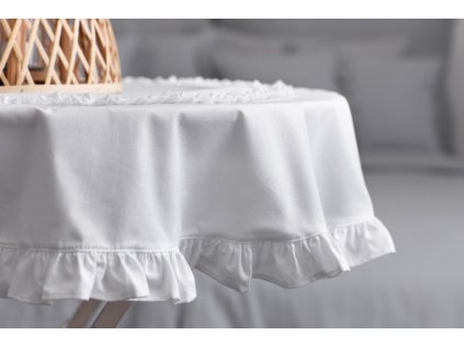 Kulatý ubrus s kanýrem BÍLÝ (Název Kulatý ubrus / průměr ubrusu Ø 70 cm, Barva Bílá)