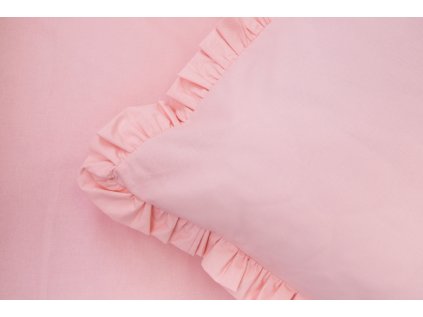Bavlněné povlečení UNI PINK S KANÝREM (Název 140x200 (1 ks), 70x90 cm s kanýrem (1 ks), Barva Růžová)