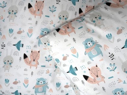 Dětské bavlněné povlečení do postýlky MINT (Název 90x135, 40x60 cm, Barva Zelená)