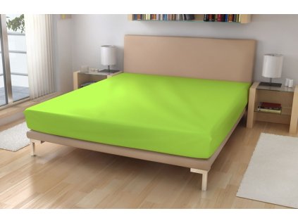 Jersey prostěradlo LYCRA kiwi 42 (Název 90x200 cm na výšku 15-20 cm (dodací lhůta 5 až 7 dní), Barva Zelená)
