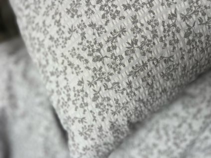 Krepovaná bavlna LATA šedá - metráž (Název Metráž krep, Barva Šedá)