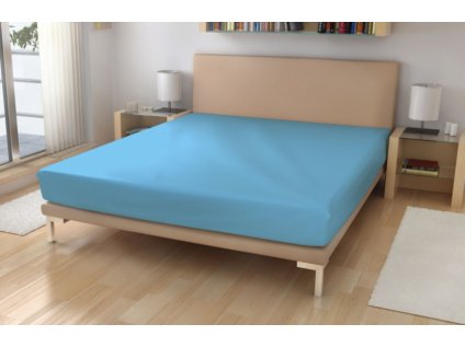 Napínací froté prostěradlo modré č.24 (Název 90x200 na výšku 15-18 cm (dodací lhůta 5 až 10 dní), Barva Modrá)