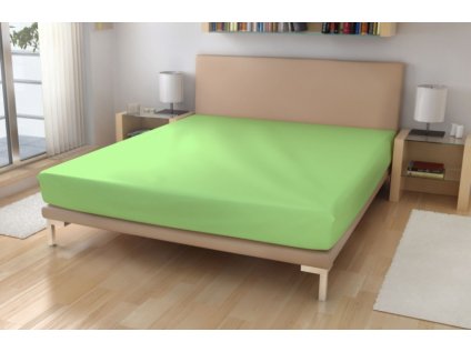 Napínací jersey prostěradlo světle zelená č. 35 (Název 90x200 na výšku 15-18 cm (dodací lhůta 5 až 10 dní), Barva Zelená)